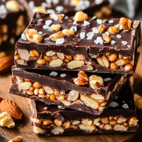 Dark Chocolate and Sea Salt Nut Bars