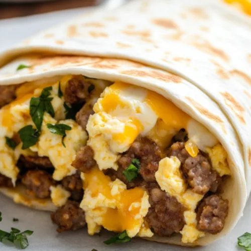 Air Fryer Breakfast Burrito
