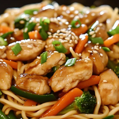 Garlic Chicken Lo Mein