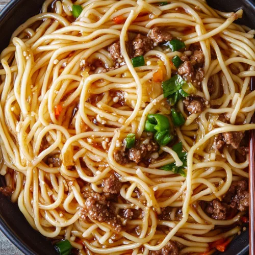 Asian Ground Beef Noodles