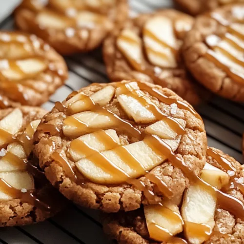 Caramel-Drizzled Apple Cinnamon Cookies