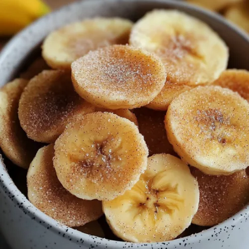Cinnamon-Sugar Air Fryer Banana Chips