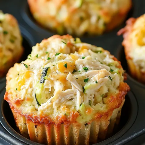 Chicken, Cheese, and Zucchini Muffins