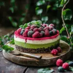 Raw Matcha Raspberry Cheesecake 3 Raw Matcha Raspberry Cheesecake