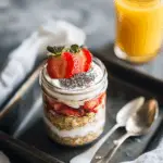 Strawberries and Cream Overnight Oats 3 Strawberries and Cream Overnight Oats