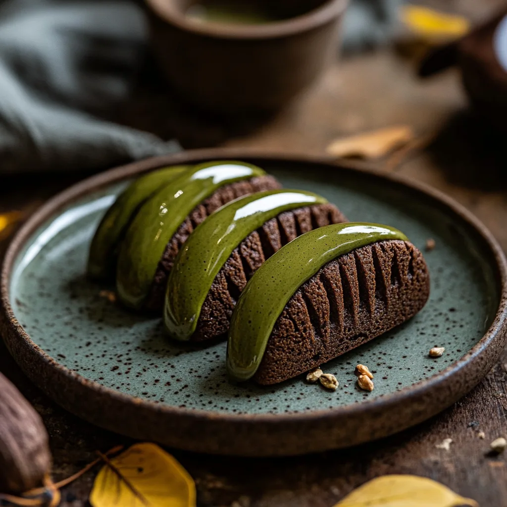 Matcha Dipped Chocolate Madeleines