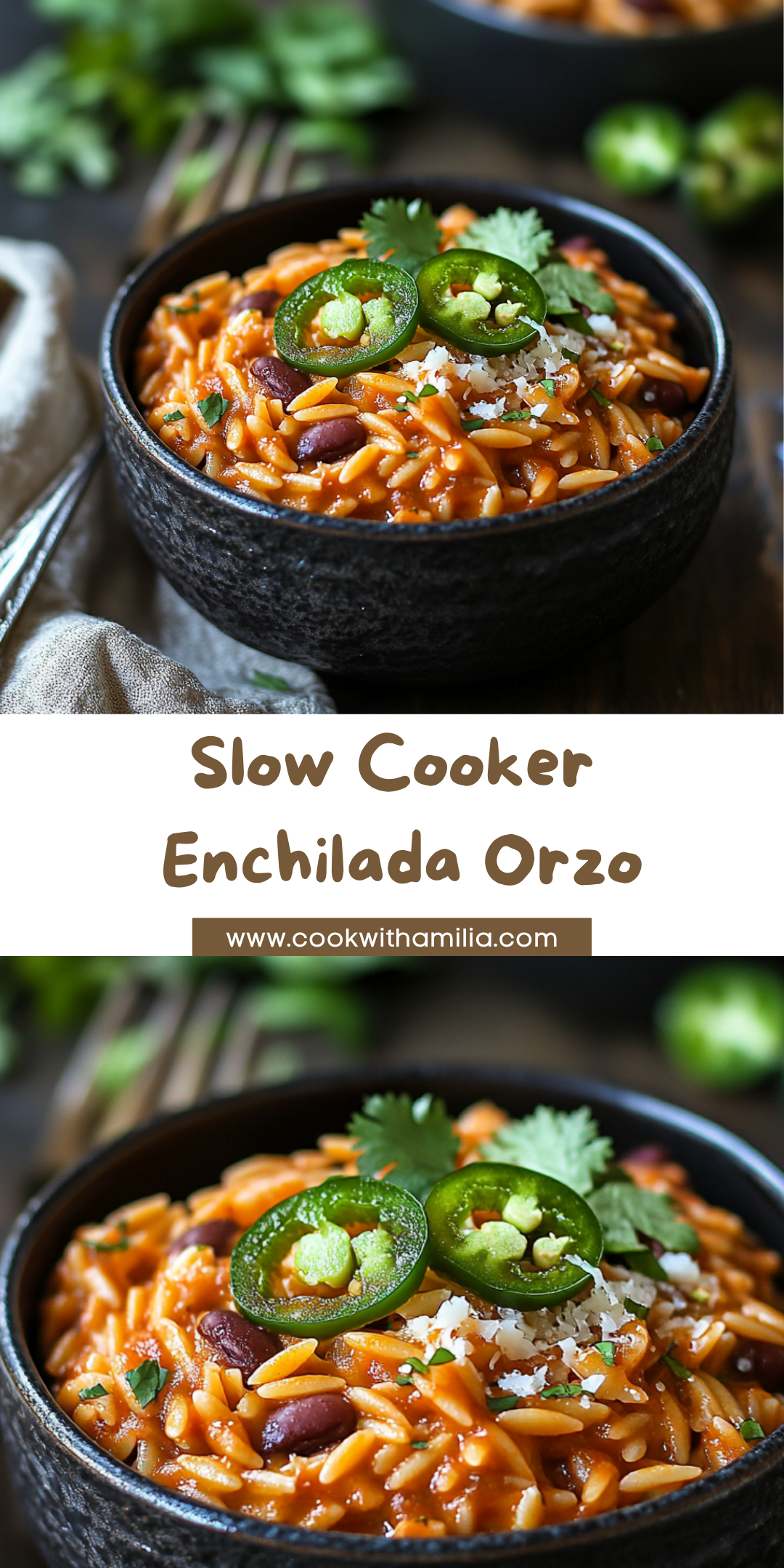 Slow Cooker Enchilada Orzo