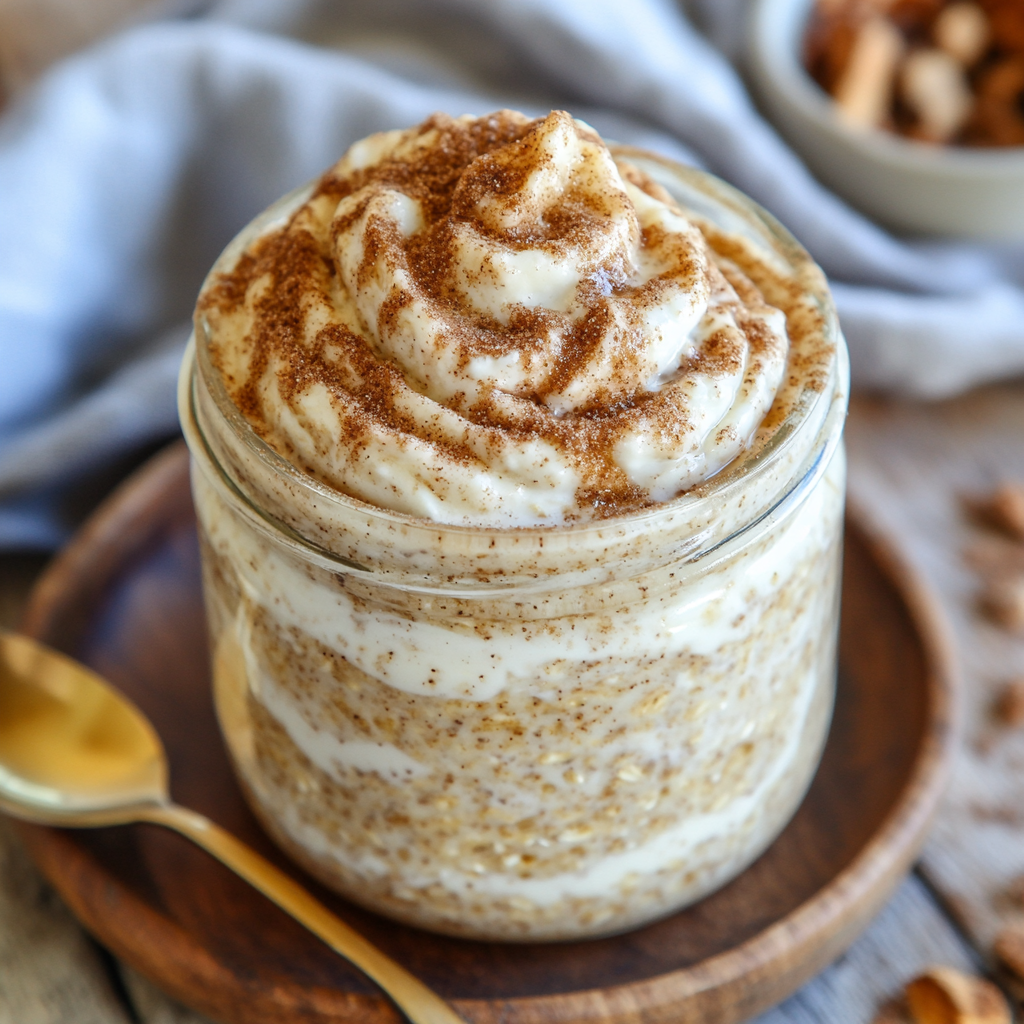 Cinnamon Roll Overnight Oats