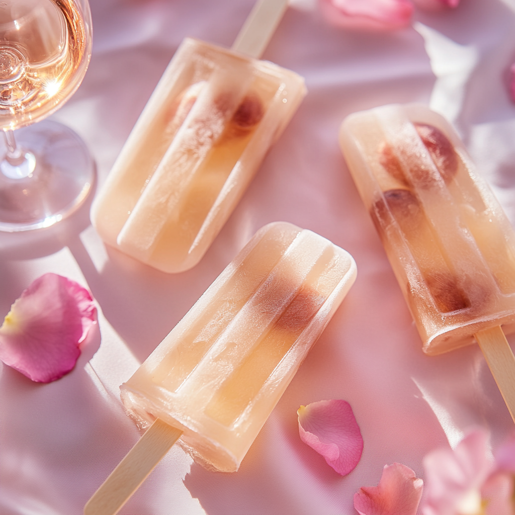 Lychee Rosé Popsicles