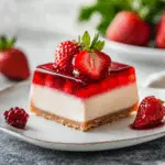 Strawberry Jelly Cheesecake (No Bake Cheesecake) 3 Strawberry Jelly Cheesecake (No Bake Cheesecake)