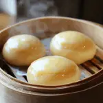 Steamed Egg Custard Buns 3 Steamed Egg Custard Buns