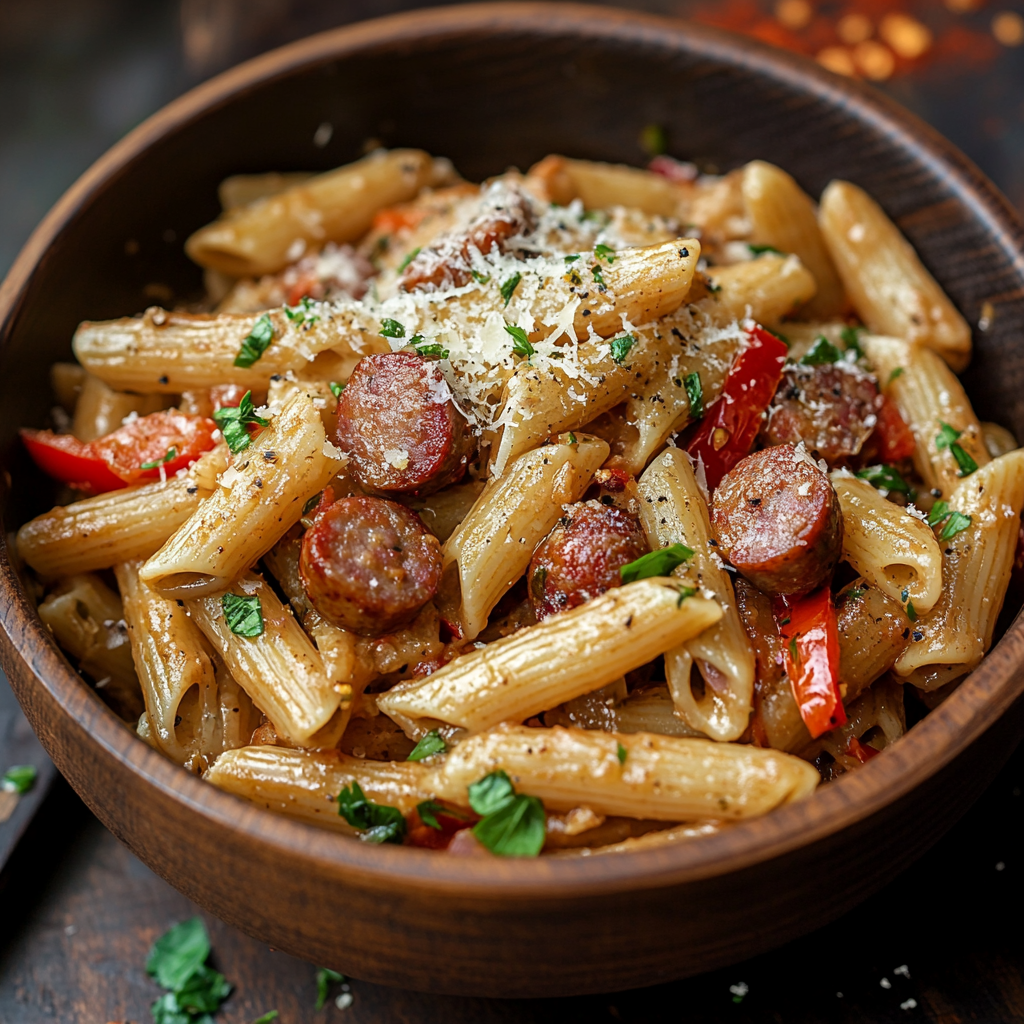 One Pot Smoked Sausage Pasta