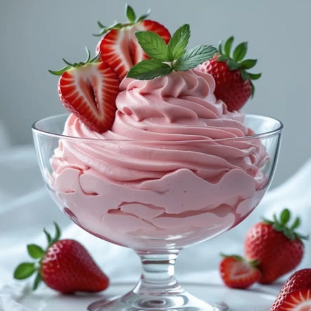 Strawberry Mousse with Condensed Milk