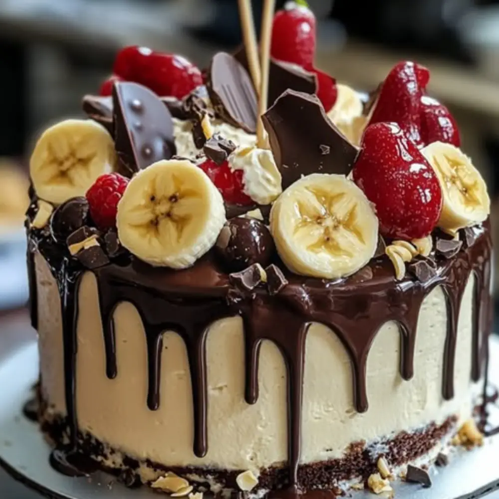 Chocolate Banana Cream Cake