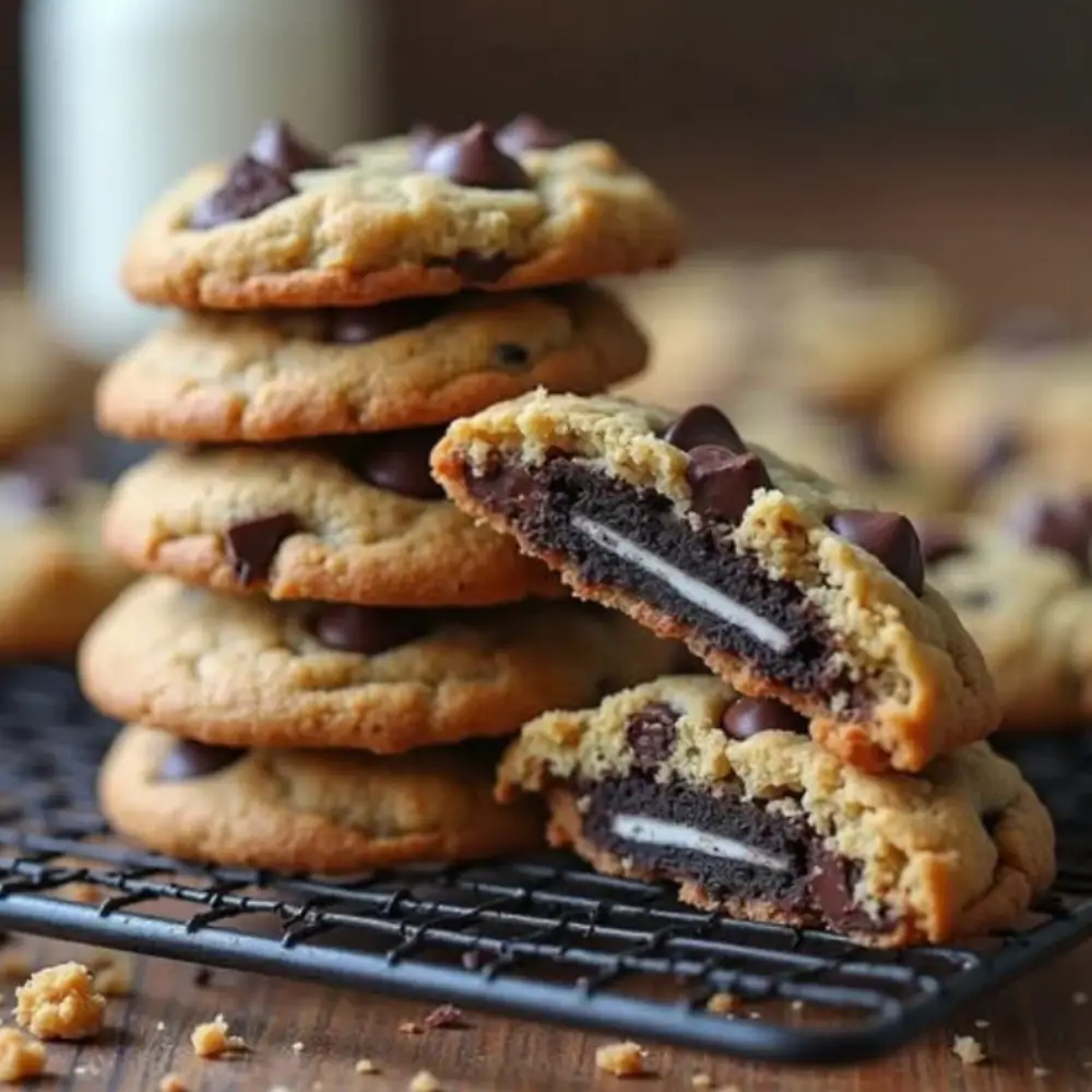 Oreo-Stuffed Chocolate Chip Cookies