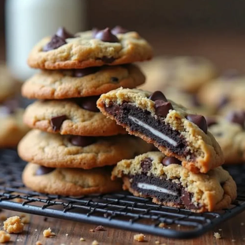 Oreo-Stuffed Chocolate Chip Cookies