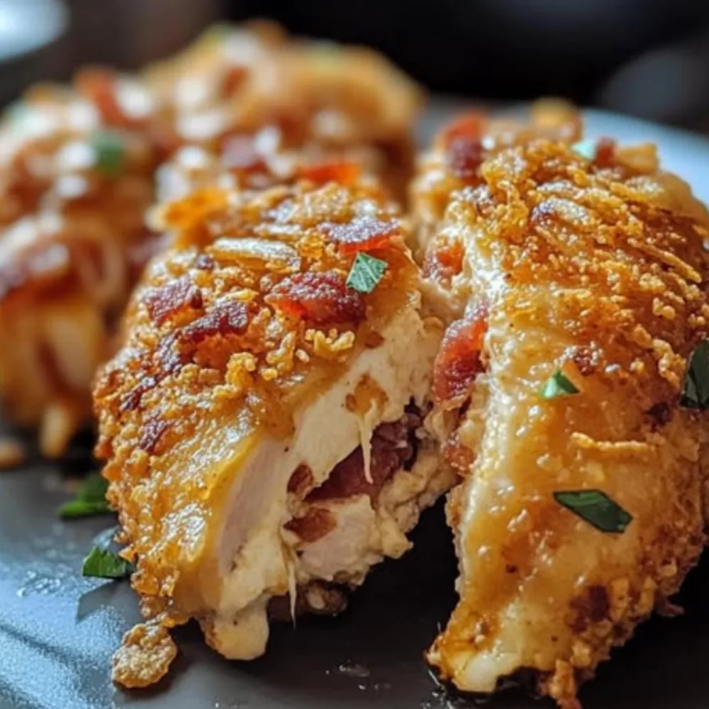 Cream Cheese and Bacon Stuffed Doritos Chicken