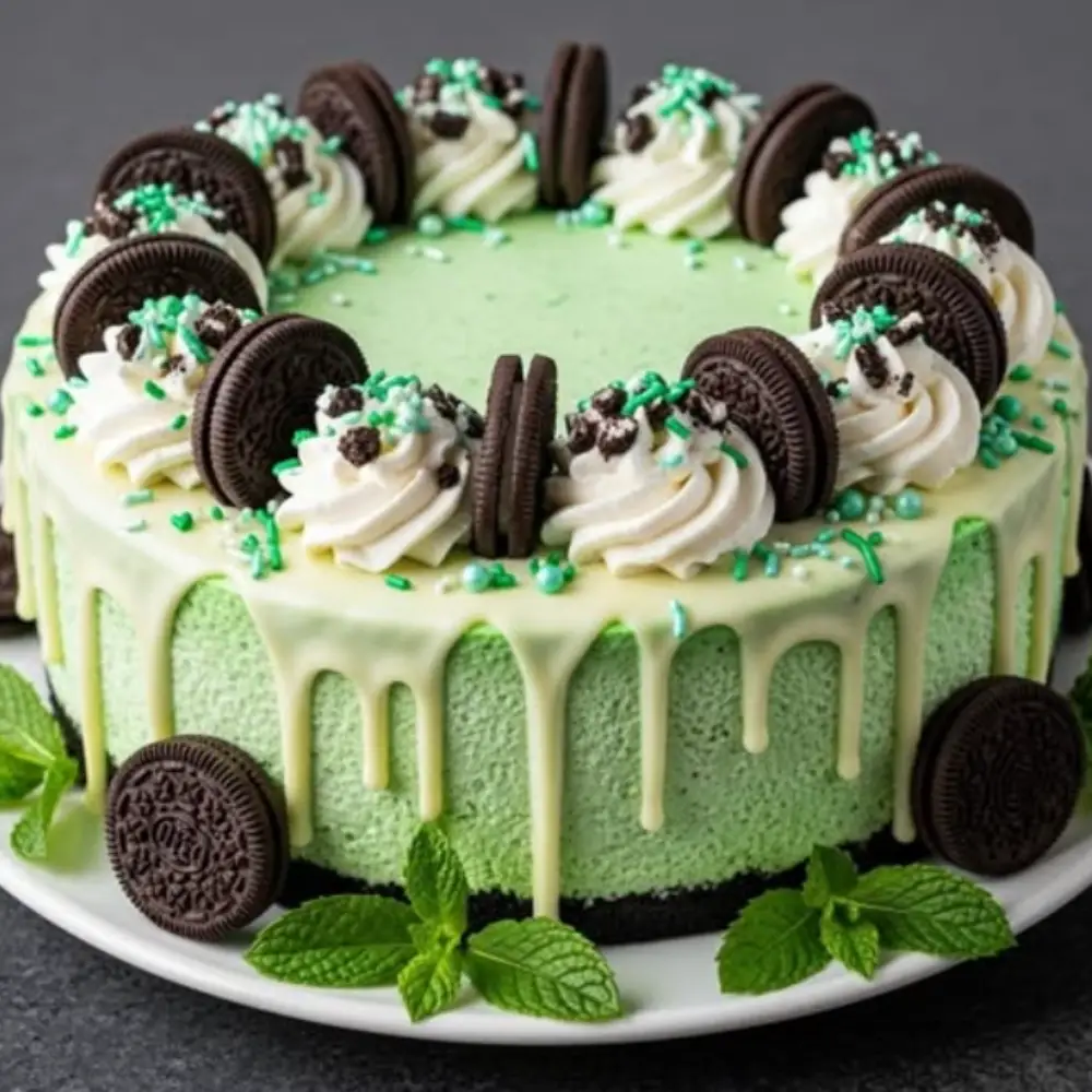 Luscious Green Velvet Mint Oreo Cheesecake Bliss