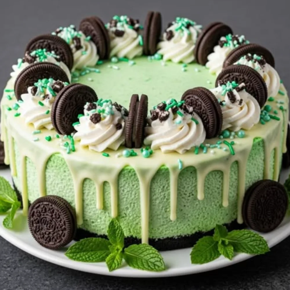 Luscious Green Velvet Mint Oreo Cheesecake Bliss