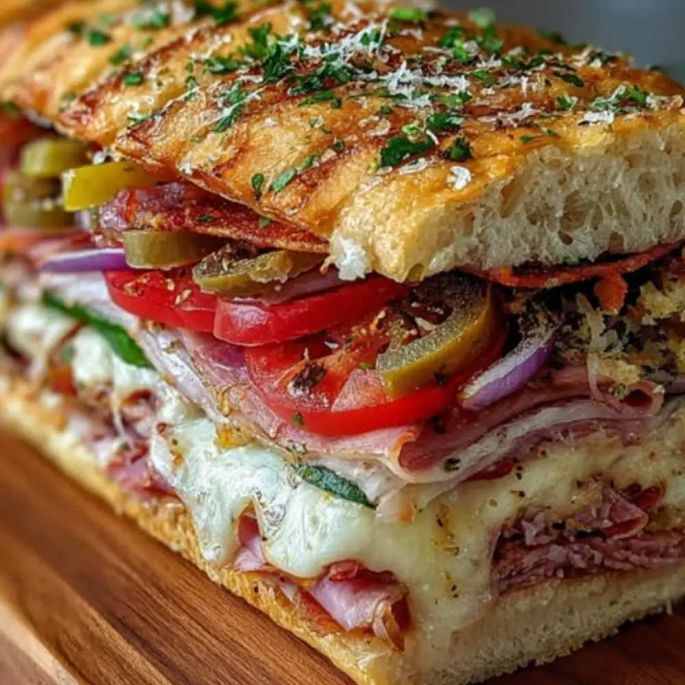 Giant Muffaletta Italian Sandwich