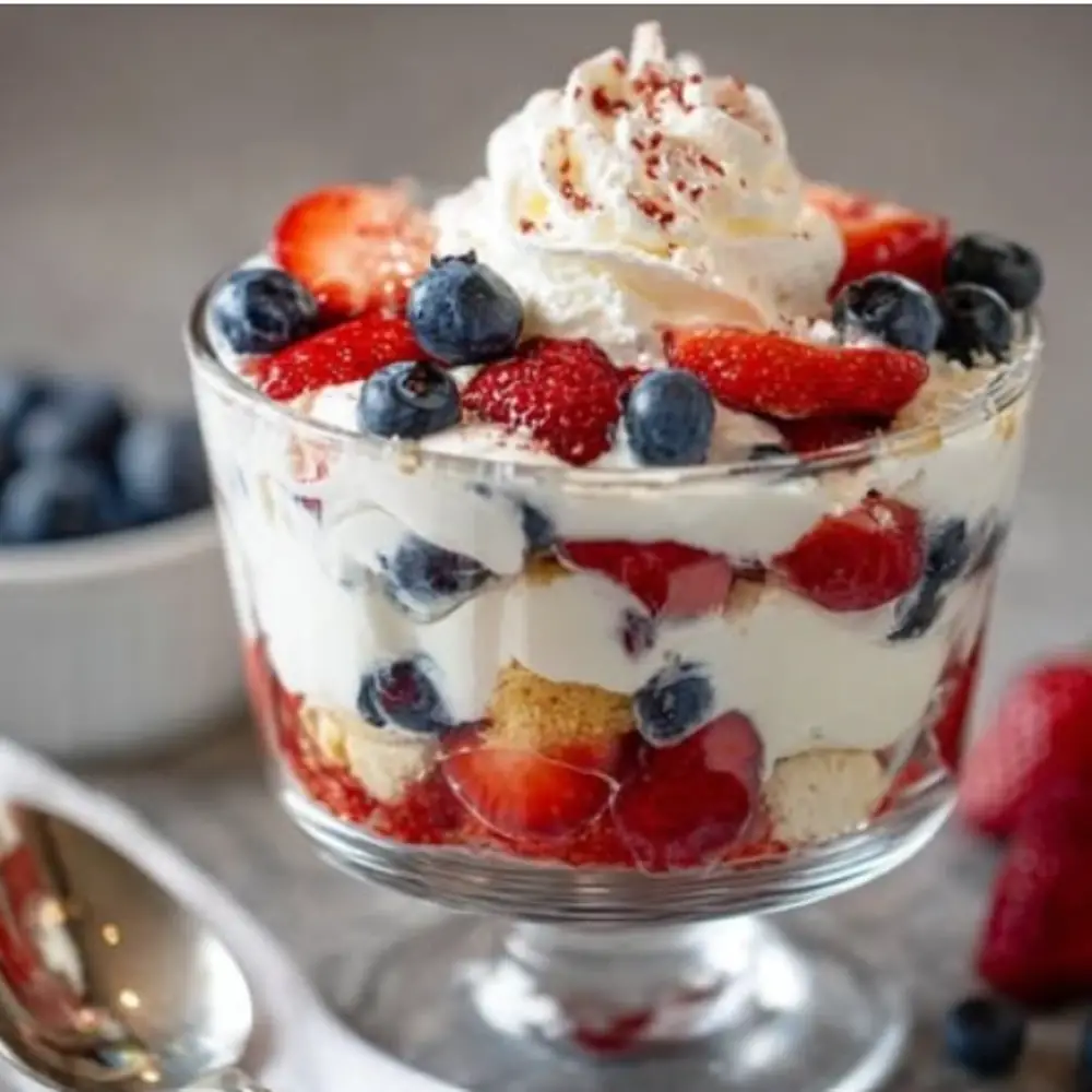 Red, White & Blue Trifle