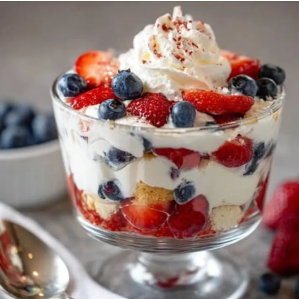 Red, White & Blue Trifle