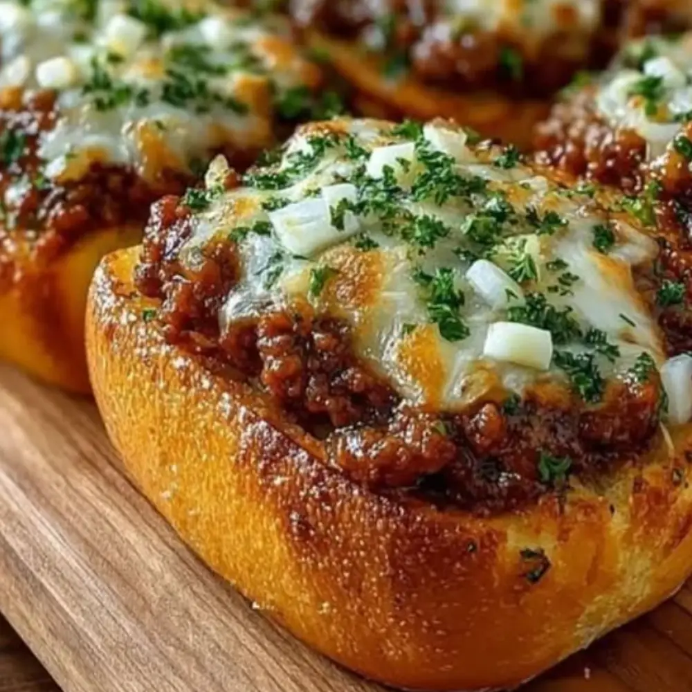 Sloppy Joe Garlic Bread Bake