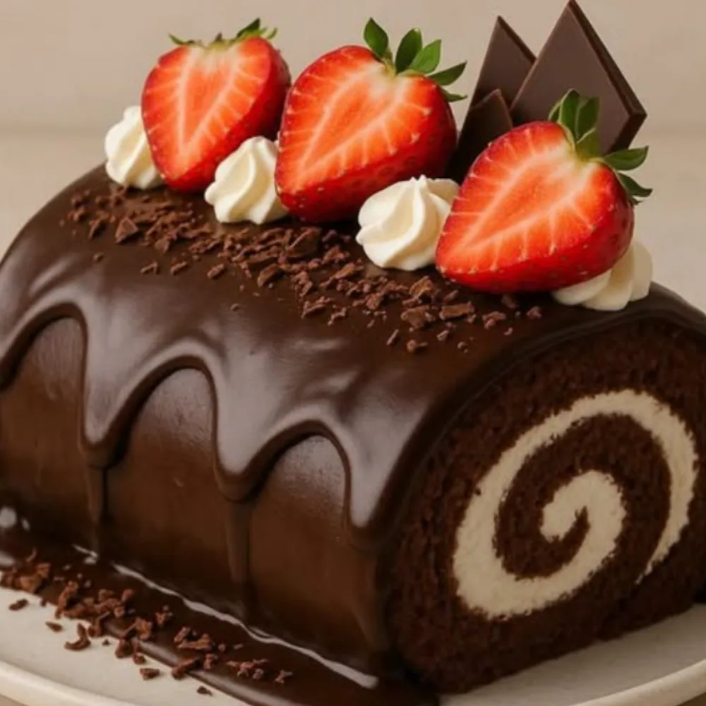 Chocolate Birthday Cake Roll