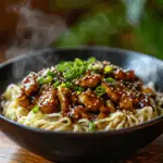 Noodle Bowl with Glazed Garlic Chicken 3 Noodle Bowl with Glazed Garlic Chicken