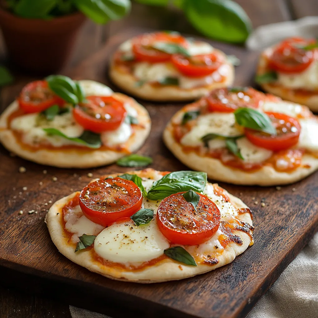 Mini Caprese Pita Pizzas
