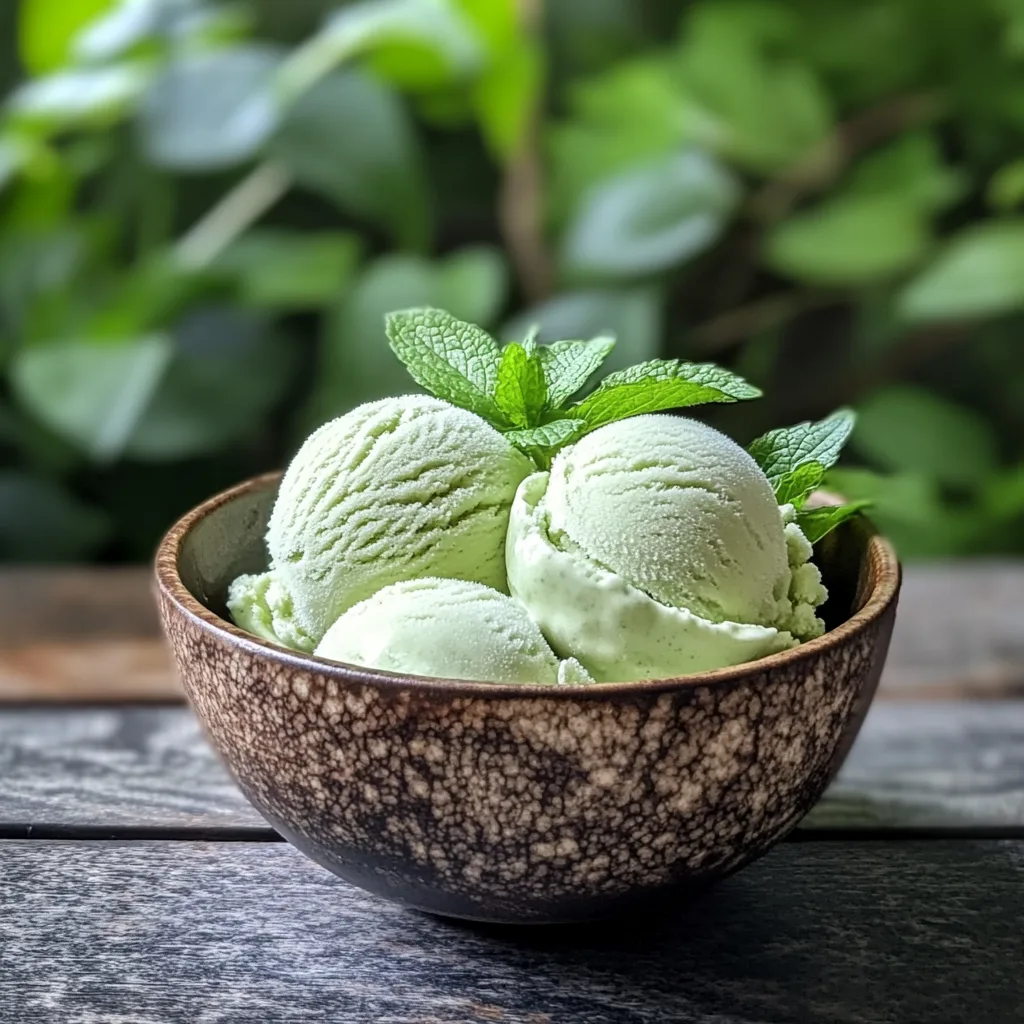 Refreshing Homemade Fresh Mint Ice Cream Recipe