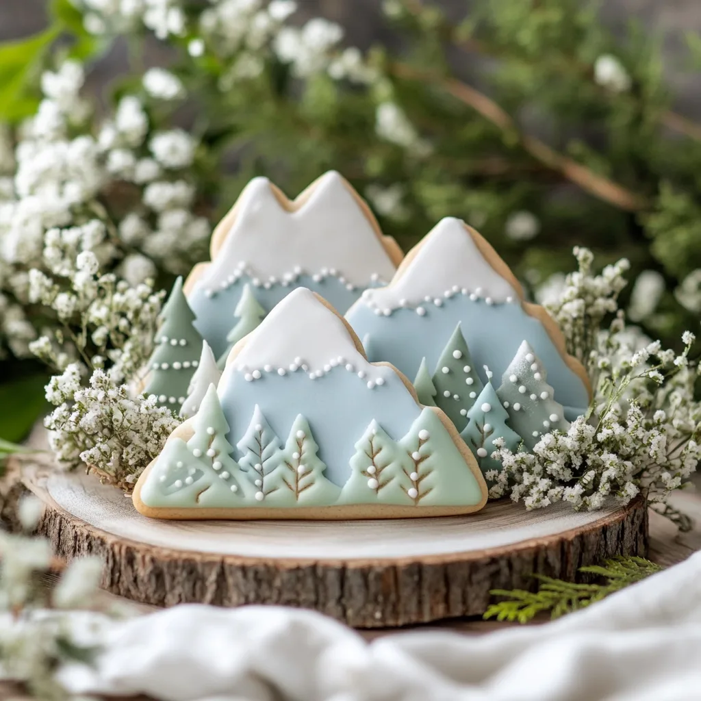 Mountain Baby Shower Cookies