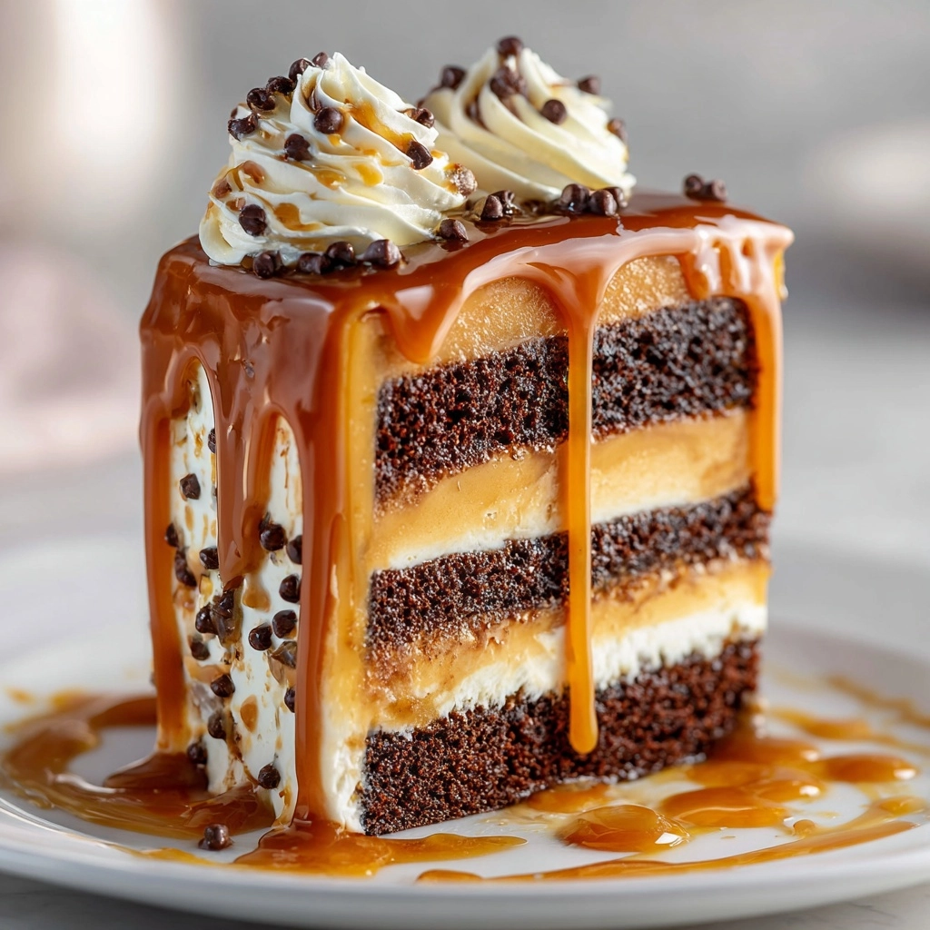 CARAMEL COFFEE LAYER CAKE SLICE Recipe 3 CARAMEL COFFEE LAYER CAKE SLICE Recipe - Recipe Image