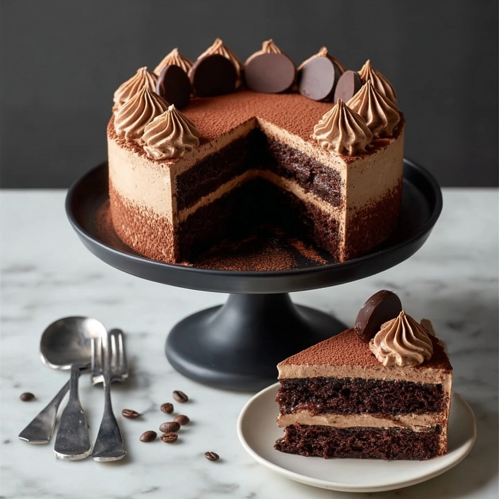 MOCHA CHOCOLATE MOUSSE CAKE Recipe
