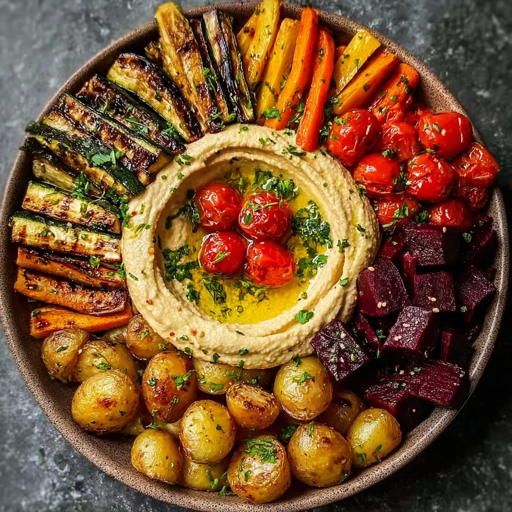 Roasted Veggie & Hummus Bowl Recipe