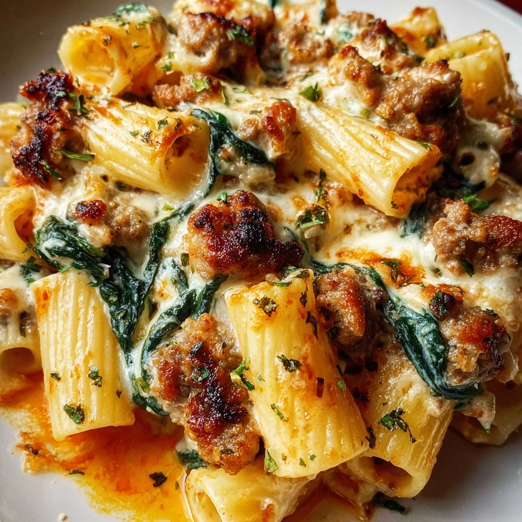 Sausage Rigatoni in Garlic Butter Sauce Recipe