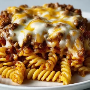 CHEESY SLOPPY CHEESEBURGER PASTA DELIGHT Recipe