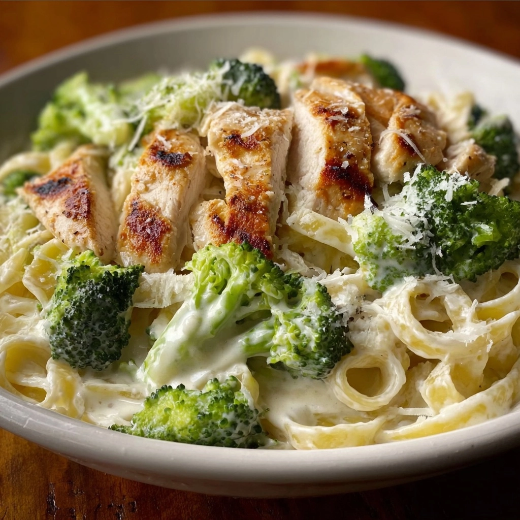 Creamy Dreamy Chicken Alfredo with Broccoli Fettuccine Recipe