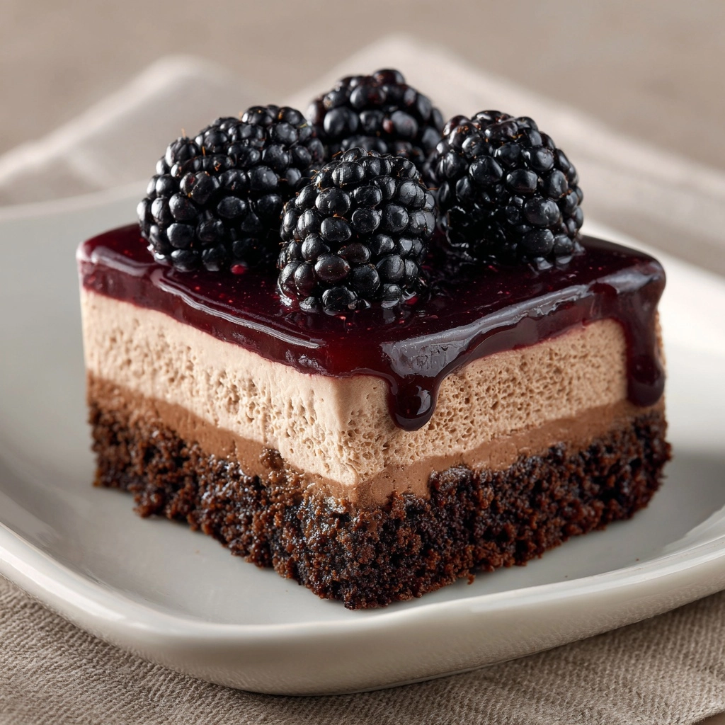 Dark Chocolate Blackberry Cheesecake Recipe