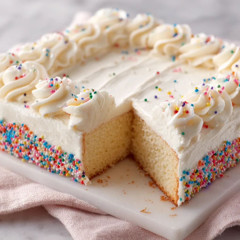 White Texas Sheet Cake Recipe - Recipe Image