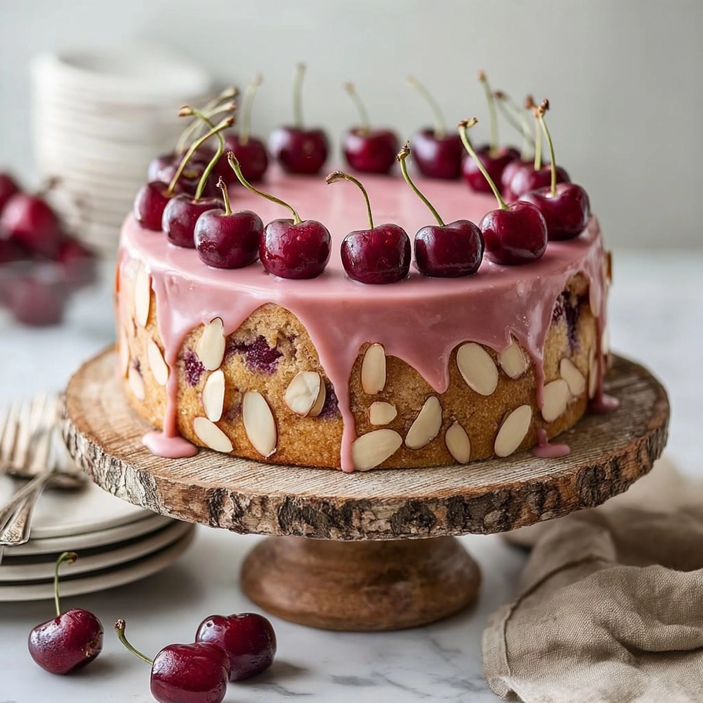 Homemade Cherry Almond Cake Recipe