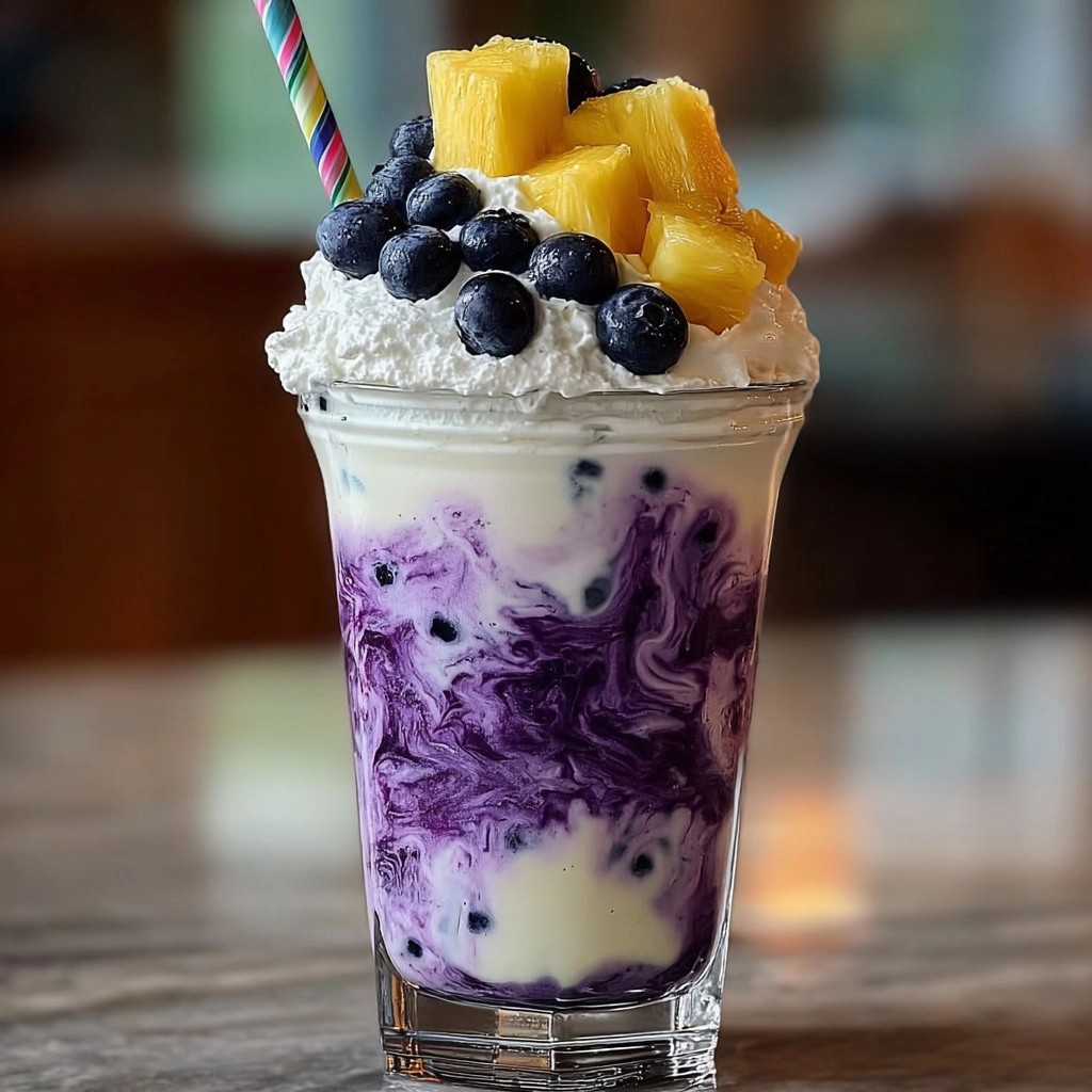 Pineapple Blueberry Frappuccino Recipe