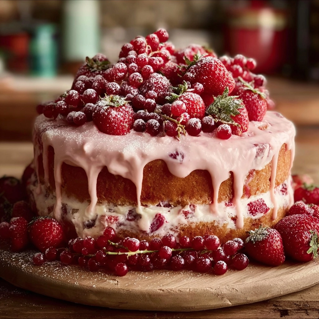 Strawberry Italian Cream Pound Cake Recipe