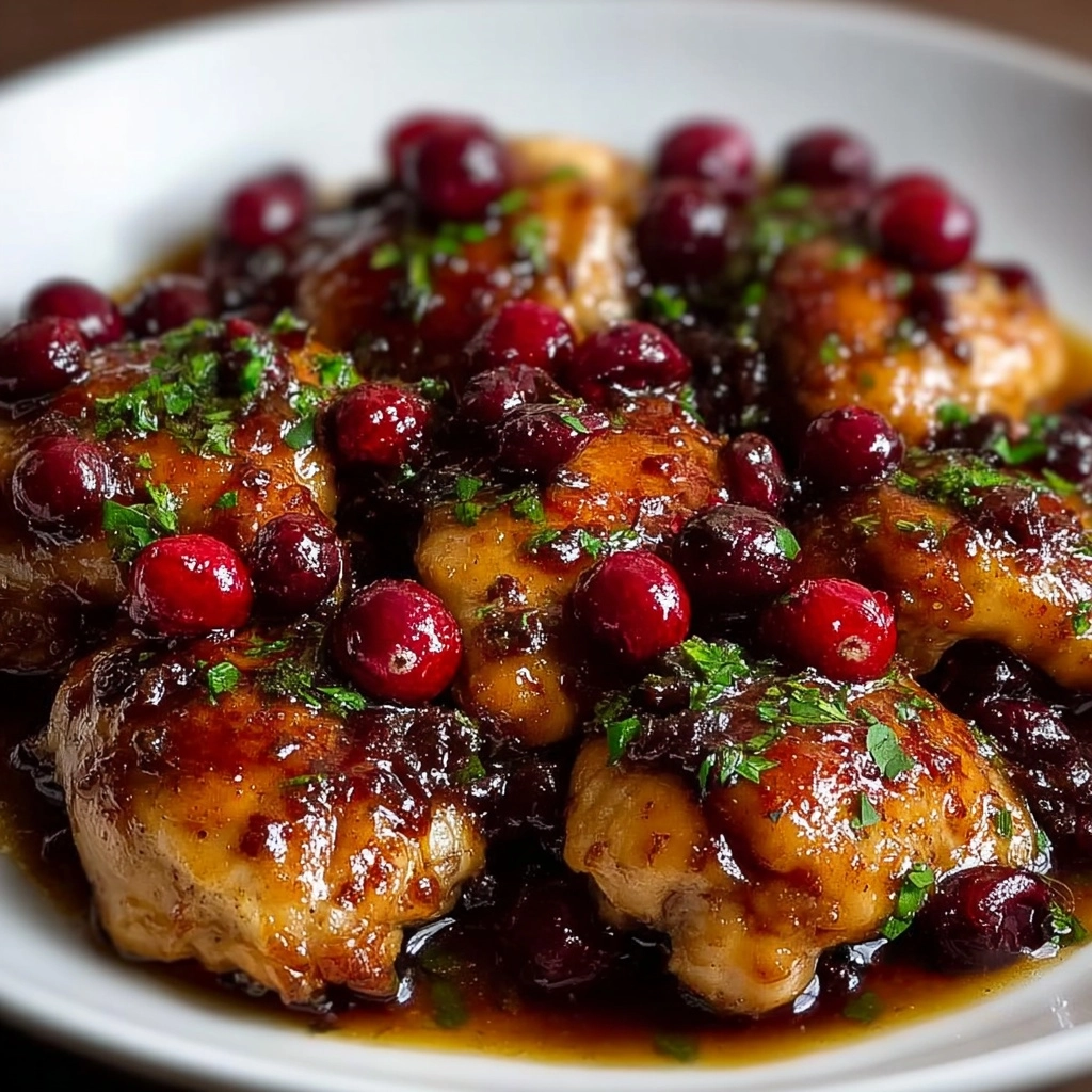 Skillet Cranberry Orange Chicken Recipe