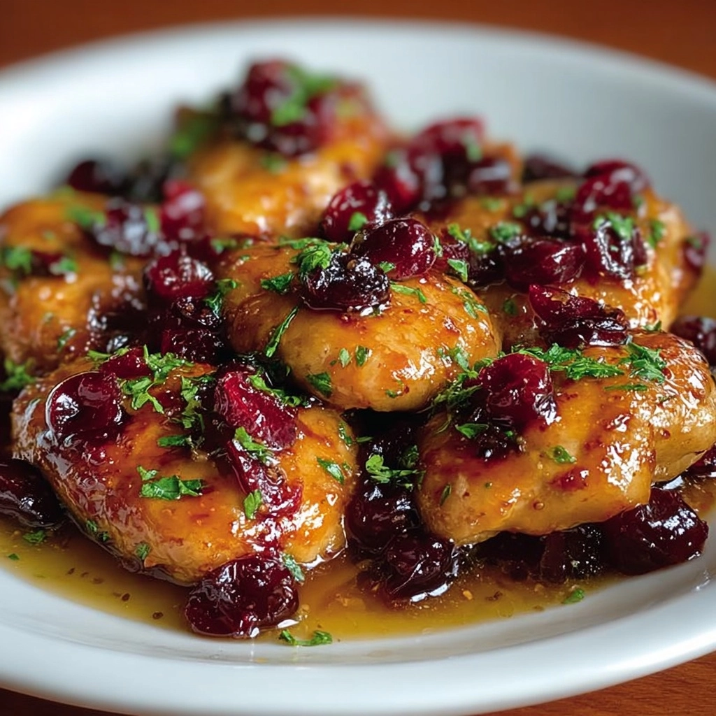 Skillet Cranberry Orange Chicken Recipe
