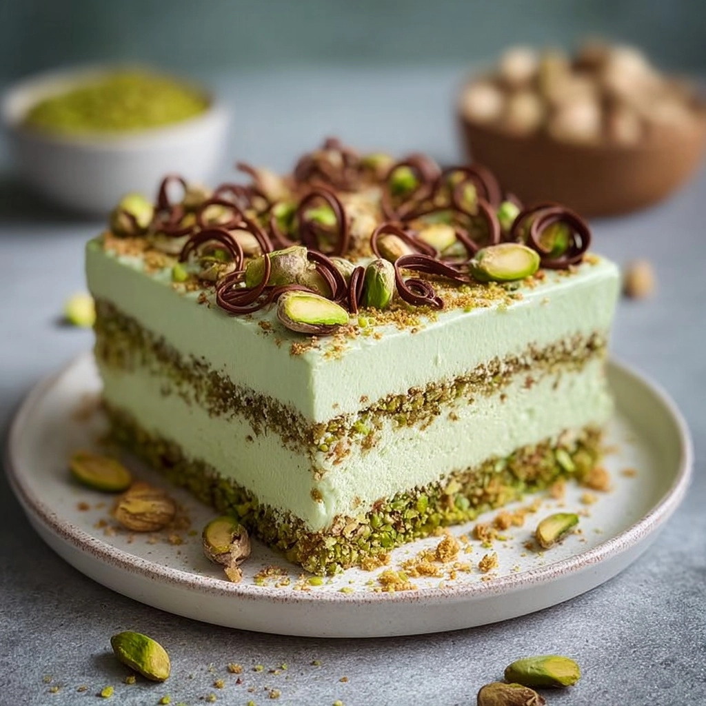 Exquisite No-Bake Pistachio Delight: A Cake to Remember Recipe