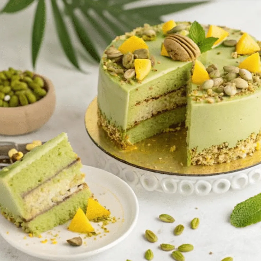 Tropical Pistachio Bliss Cake