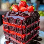 Chocolate Strawberry Layer Cake 3 Chocolate Strawberry Layer Cake