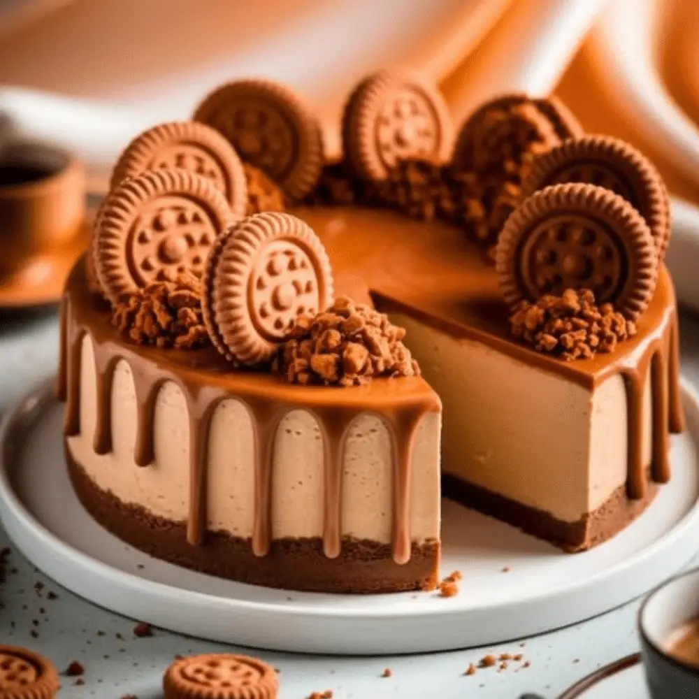 No‑Bake Biscoff Cheesecake