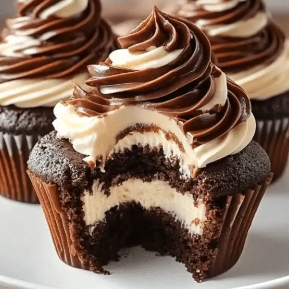 Chocolate Coffee Cream Cupcakes